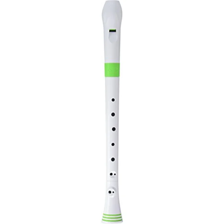 Nuvo Soprano Recorder, Blockflöte in weiß-grün, barocke Griffweise, Stimmung C, Doppelloch, Leicht-Polymer Korpus, TÜV geprüfte Materialien – Bild 1