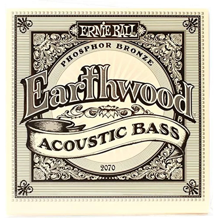 Ernie Ball 2070 Earthwood, Akustik Bass Saiten Set, Longscale, 45/55/80/95 Phosphor Bronze, erdiger Sound