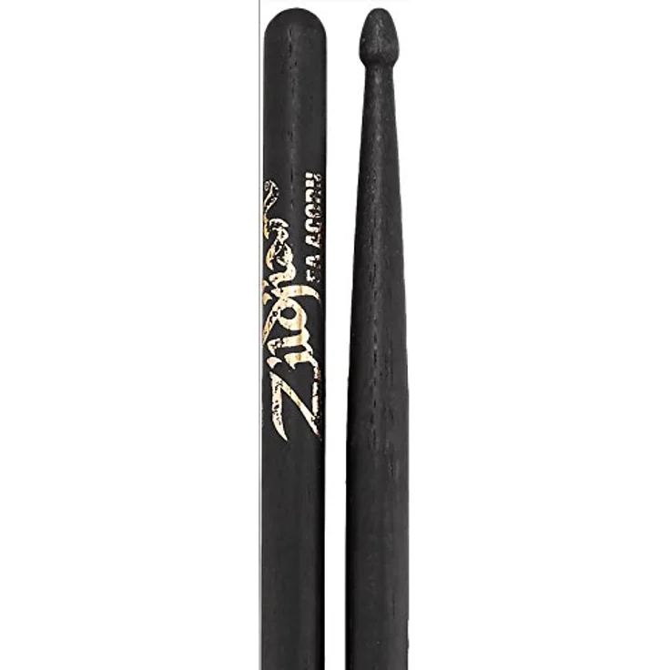 Zildjian 5ACW 5A Drumsticks, Hickoryholz mit Eichelspitze, 6 Stück, Schwarz – Bild 2