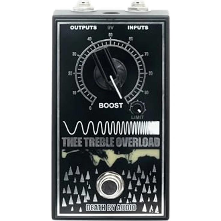 Death by Audio Thee Treble Overload Booster, Effektpedal mit 60dB Treble Boost, gepuffertem Bypass, Metallgehäuse, hergestellt in U.S.A. – Bild 1