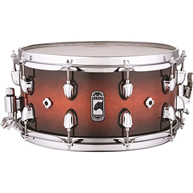 Mapex 14"x07" Solidus Snare, Black Panther Serie, 11-lagiger Ahornholzkessel in Red Black Burst, Cylinder Drive Snareabhebung, chrom Hardware – Bild 1