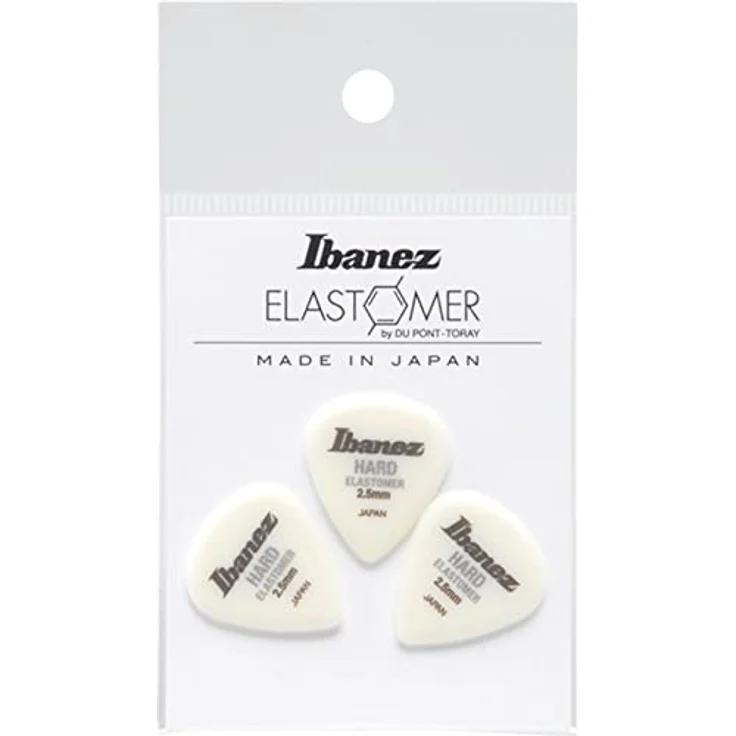 Ibanez Elastomer Picks BELJ1HD25, Teardrop Plektren aus Elastomer, Stärke 2,5mm, 3 Stück Set, made in Japan – Bild 1