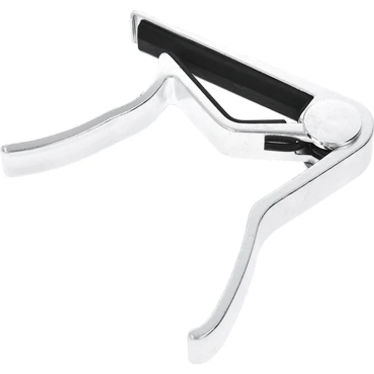 Harley Benton HBCA-7D-C D-Style Capo Classic, leichter Einhand-Kapodaster mit robustem Federmechanismus für Konzertgitarre