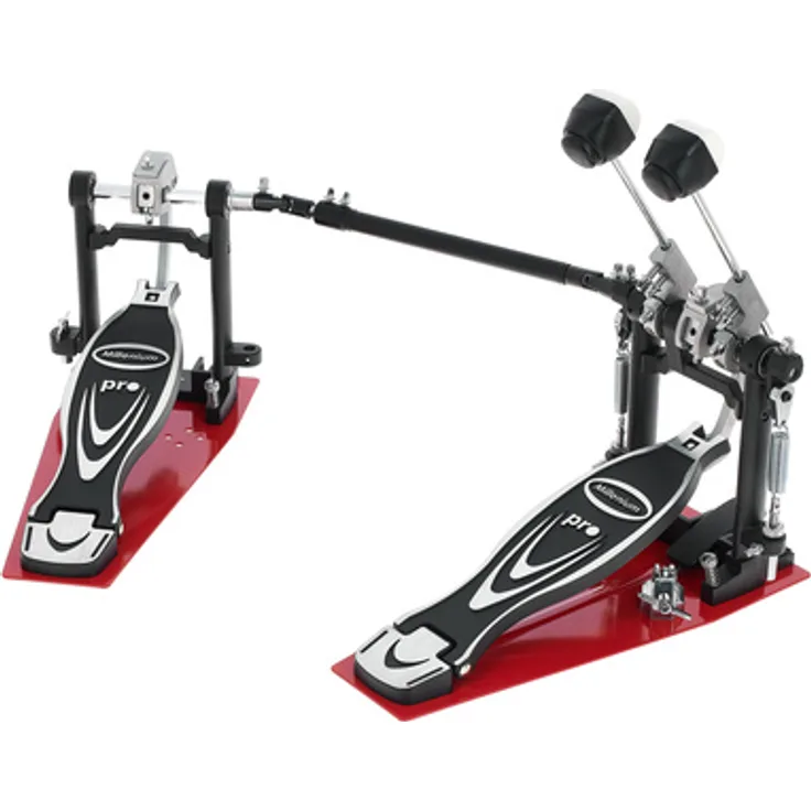 Millenium PD-223 Pro Series, Doppel Bass Drum Pedal mit Direktantrieb, Aluminium Scharnier und einstellbarem Federzug
