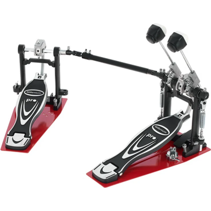 Millenium PD-223 Pro Series, Doppel Bass Drum Pedal mit Direktantrieb, Aluminium Scharnier und einstellbarem Federzug