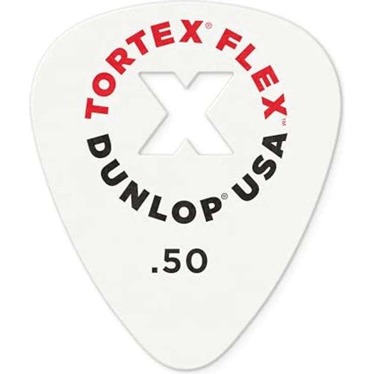 Dunlop Tortex Flex X Pick .50 mm, Plektrum Pack mit 12 Stück, Standardform, Tortex Material – Bild 1