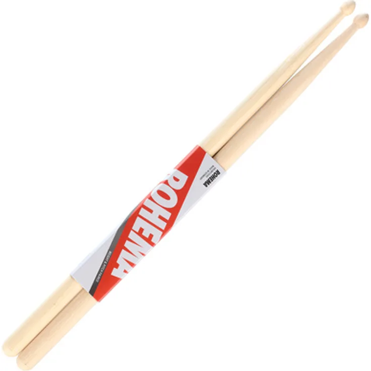 Rohema 2B Hickory Drumstick, unlackiert, 415 mm Länge, 16,0 mm Durchmesser, natural, Made in Germany