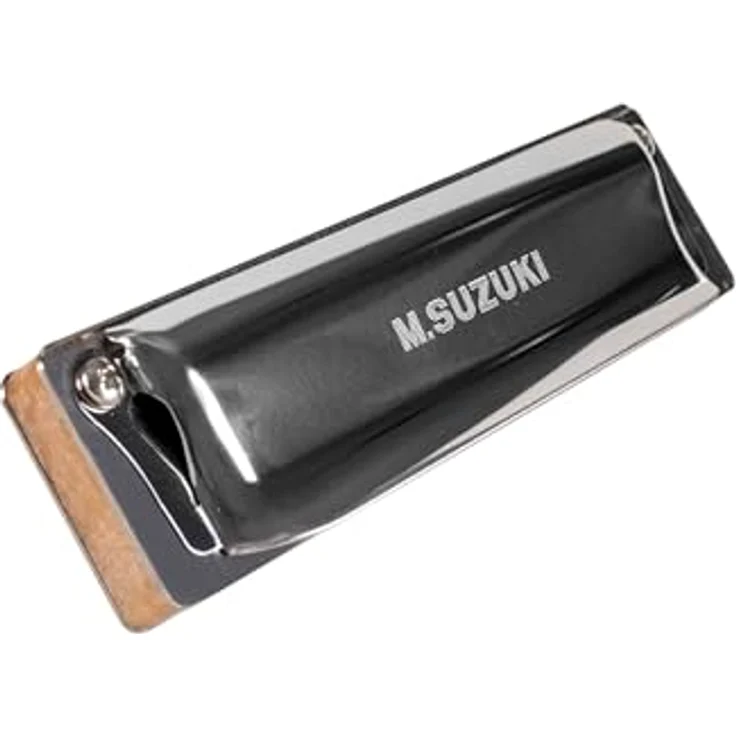 Suzuki M-20 Manji Mundharmonika, harmonisch Moll in C, Edelstahl-Deckelplatten, Holz/Harz Kanzellenkörper, inklusive Etui – Bild 6