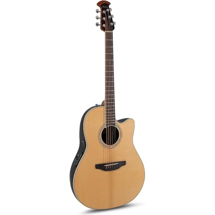 Ovation Celebrity Tradition CS-24-4-G, Westerngitarre mit massiver Fichtendecke, Mid-Depth Cutaway, Ovangkol Griffbrett, Naturfinish und integriertem Stimmgerät – Bild 1