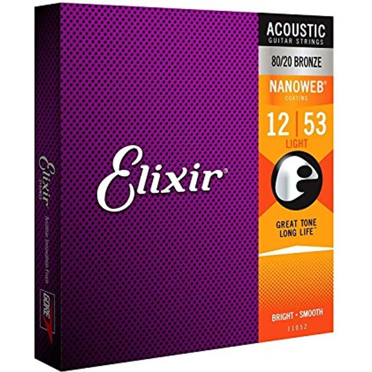 Elixir Strings Cordes Folk Light 11052, Gitarrensaiten aus Bronze 80/20 mit Nanoweb-Beschichtung für hohe Klang- und Lebensdauer – Bild 2
