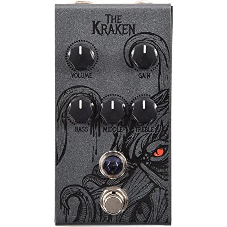 Victory Amplifiers V1 Kraken, Overdrive-Pedal für E-Gitarre mit Volume, Gain, Bass, Middle, Treble Reglern, 472g