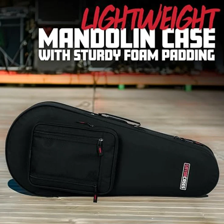 Gator Cases Leichter Polyfoam-Gitarrenkoffer für Mandoline (GL-MANDOLIN), Hybrid-Koffer für A- und F-Mandolinen mit Innenfächern für Zubehör – Bild 5