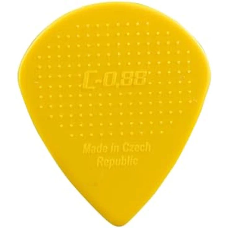 D-Grip Picks Jazz C Nylon Gelb 0,88mm, Plektrum mit 3D-Grip-Textur, Packung mit 6 Stück – Bild 2