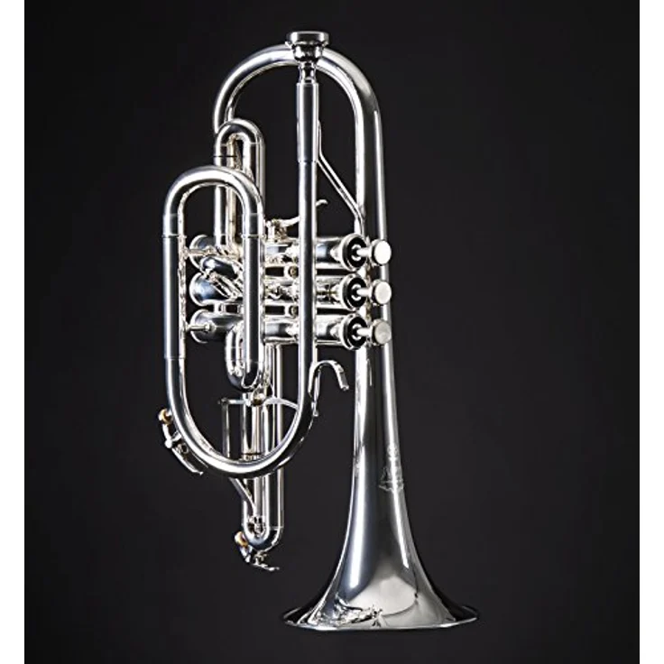 Yamaha YCR-8335 GS 02 Bb-Kornett, NEO-Serie Profiklasse mit 11,9 mm Bohrung, einteiliges Goldmessing-Schallstück, versilbert, inkl. Koffer und Mundstück – Bild 3