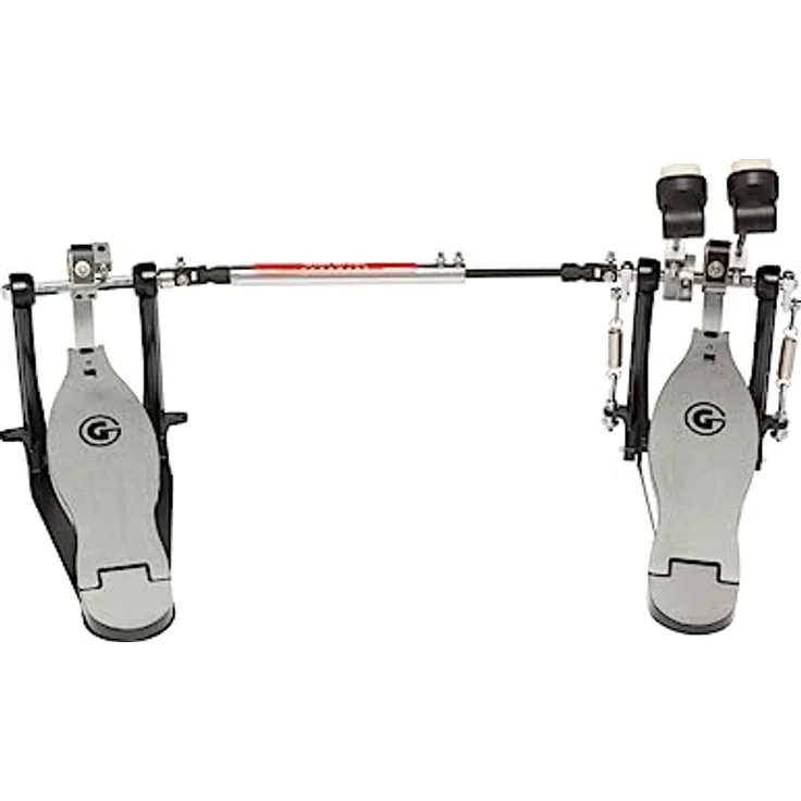 Gibraltar 4711ST-DB Double Pedal Strap, Doppelfußmaschine mit Federspannung einstellbar, Dual-Beater (Plastik/Filz), G-Class Trittplatte – Bild 2