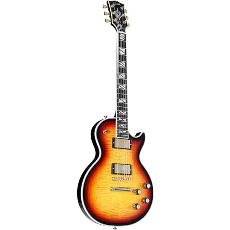 Gibson Les Paul Supreme Fireburst, E-Gitarre mit Mahagoni-Korpus, AAA Ahorn-Decke, Burstbucker Pro Tonabnehmer, Farbe: Fireburst
