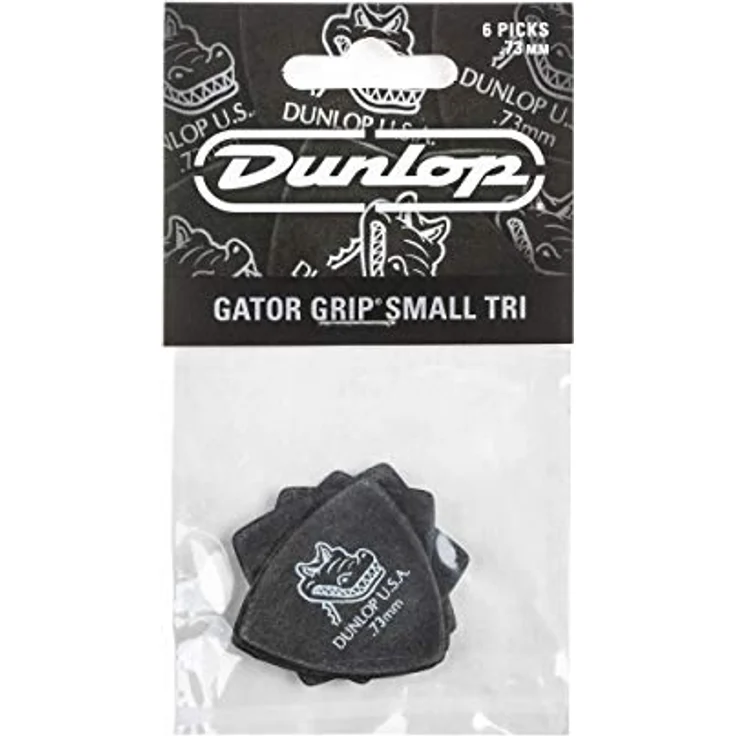 Dunlop Gator Grip Pick 0.73 mm, Small Triangle Plektren Set mit rutschfester Oberfläche, 6 Stück – Bild 3