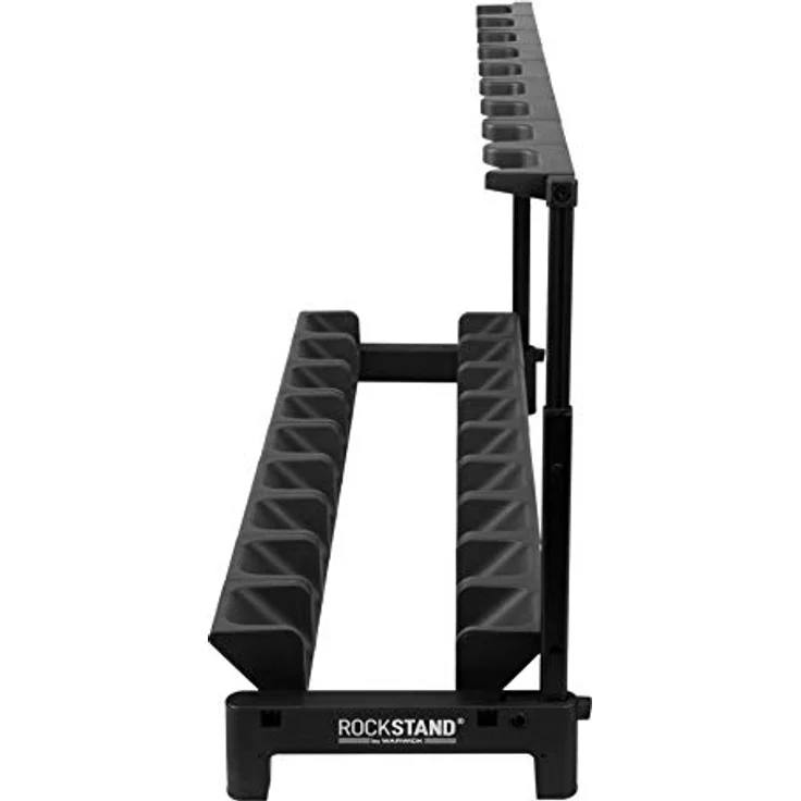 Rockstand RS 20867 9 E-Guitar Stand, Mehrfach-Gitarrenständer für bis zu 9 E-Gitarren/Bässe, schwarz mit anthrazitfarbenen Softpads, klappbar, Maße 1165 x 685 x 400 mm – Bild 5