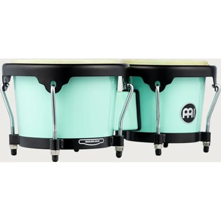 Meinl HB50SF Journey Bongo Green, 6,5" Macho & 7,5" Hembra, ABS Kunststoff, handselektierte Wasserbüffelfelle, schwarze Hardware, Seafoam Green – Bild 10