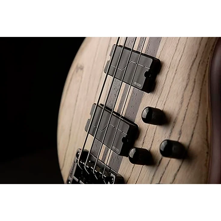 Cort A4 Ultra Ash, E-Bass aus Mahagoni mit Sumpfesche-Decke, 24 Bünde, Fishman Fluence Tonabnehmer, Natur – Bild 3