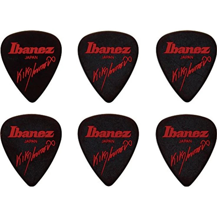 Ibanez Kiko Loureiro Picks B1000KL-BK, Signature Plektren 351-Form, Polyacetal, Stärke 1,2mm, schwarz, Set mit 6 Stück – Bild 1