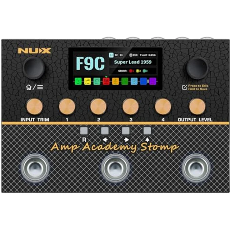 Nux Amp Academy Stomp, Gitarren-Multieffekte mit 27 Presets, 60 IR-Slots und 2,86" Farb-LCD-Display – Bild 1