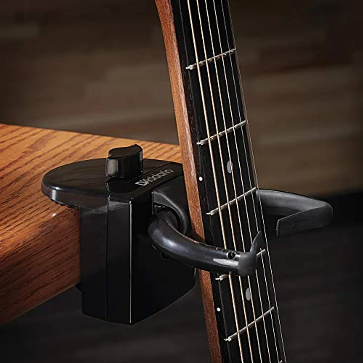 Daddario PW-GD-01 Guitar Dock, Gitarren/Basshalter, 360 Grad drehbar, einstellbare Klammer, Schwarz – Bild 3