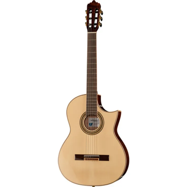 La Mancha Opalo SX-FEN, Konzertgitarre 4/4 Cutaway mit massiver Fichtendecke, Exotic-Mahagoni Boden & Zargen, natur/dark stained hochglanz, Pickup System BR-1, Mensur 650mm