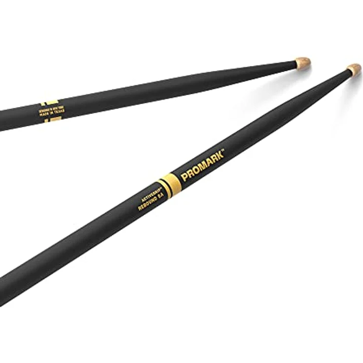 Pro Mark R5AAG 5A Rebound Active Grip Drumsticks, Hickory mit Holzkopf, 40,64 cm Länge, ActiveGrip-Technologie – Bild 1
