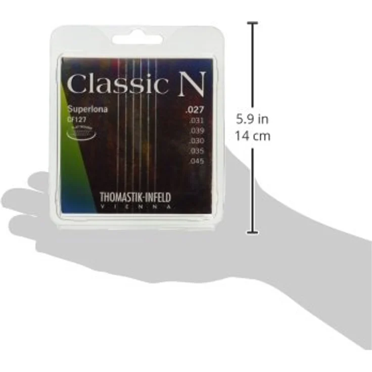 Thomastik-Infeld Saiten für Klassik-Gitarre Classic N Series Superlona Light CF127, Flatwound, blankes Nylon und Chromstahl, Saitenspannung 37,3kp – Bild 5