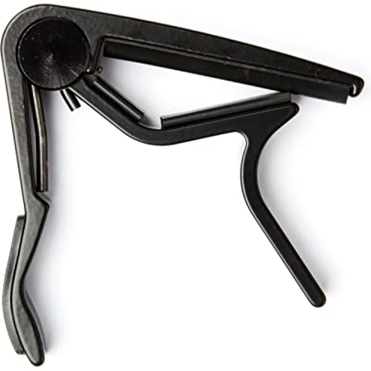 Jim Dunlop Flacher Trigger Kapodaster, Schwarz, passend für Akustik- und E-Gitarren, flache Ausführung