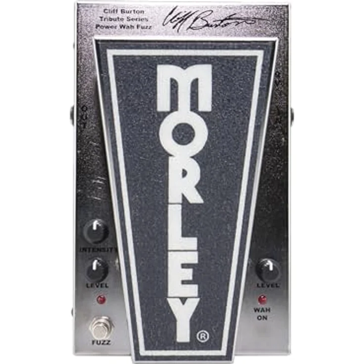 Morley Cliff Burton Power Fuzz Wah, Wah und Fuzz Effektpedal im Distressed Chrome Finish mit 15 dB Pegelregler und Elektro-optischem Design – Bild 2