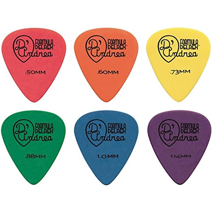 dAndrea Delrex Standard Pick Set 0,88 mm, 12er Pack Plektren aus Delrex, grün, Standard 351 Form – Bild 1