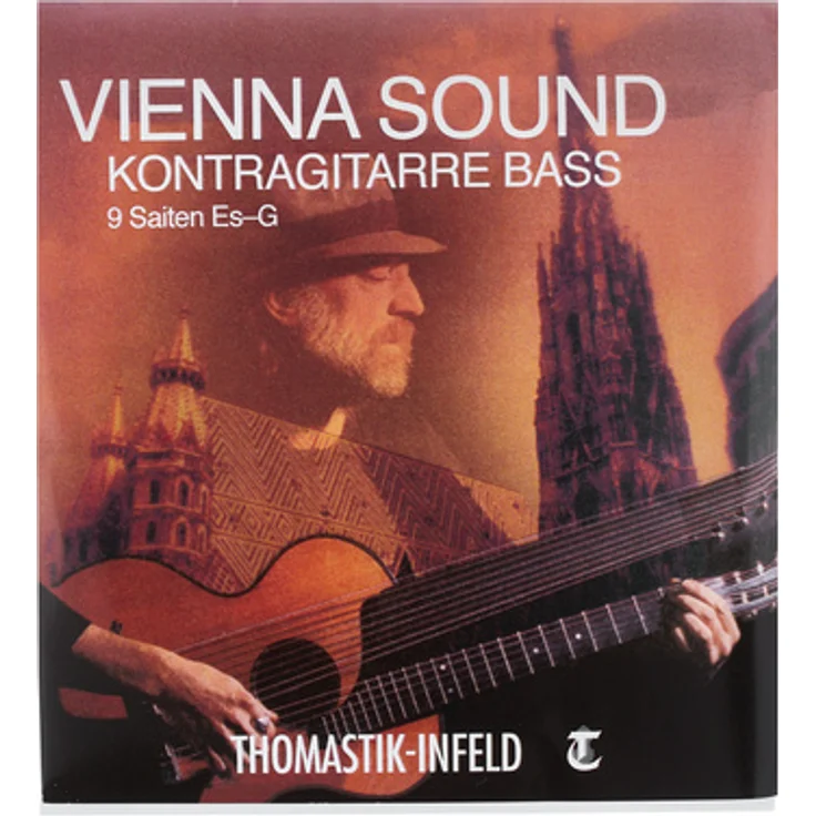 Thomastik 329NW Schrammelgitarre Bass, 9-saitiges Set für Schrammelgitarre, Nylonkern mit versilbertem Kupferdraht