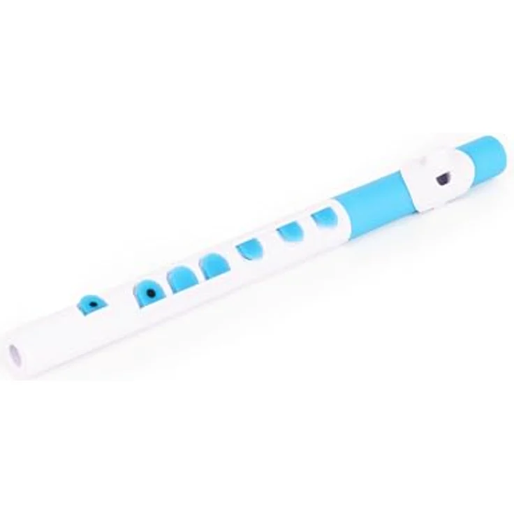 Nuvo TooT 2.0, Querflöte in C mit geradem Kopfstück, Silikonklappen, weiß-blau – Bild 2