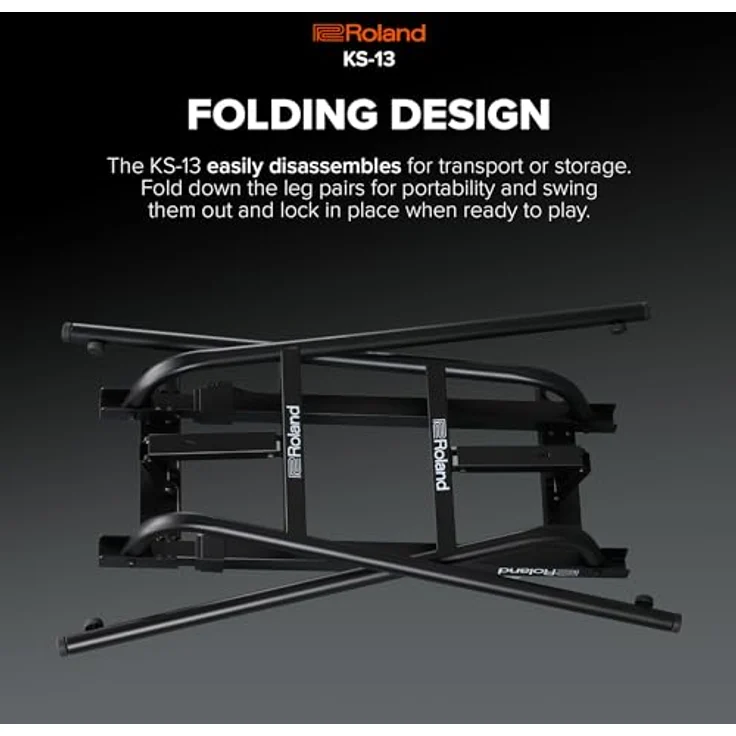 Roland KS-13 Keyboardstativ, Tischform für 88-Tasten Keyboards, höhenverstellbar, hohe Stabilität, zusammenklappbar – Bild 5