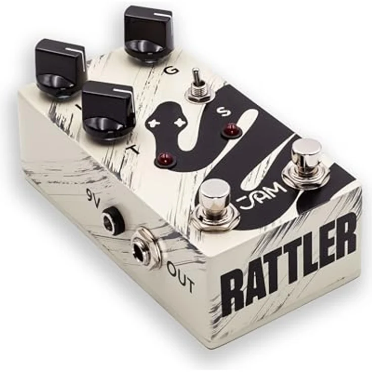JAM pedals Rattler MKII Distortion, Overdrive-Effektpedal mit symmetrischem/asymmetrischem Clipping, Mid-Boost-Fußschalter, True Bypass – Bild 3