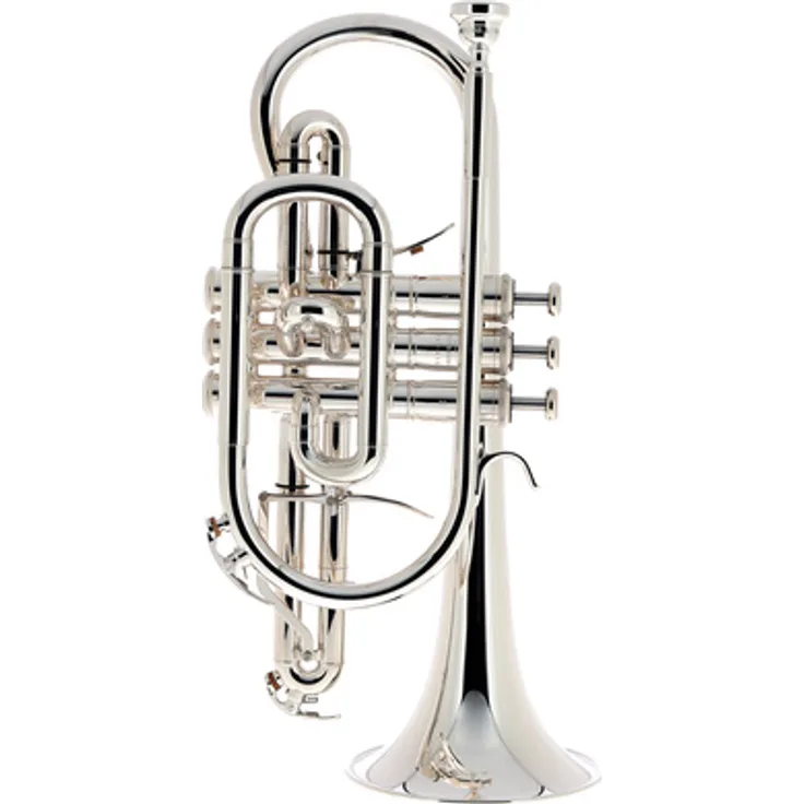 Yamaha YCR-8335 GS 02 Bb-Kornett, NEO-Serie Profiklasse mit 11,9 mm Bohrung, einteiliges Goldmessing-Schallstück, versilbert, inkl. Koffer und Mundstück