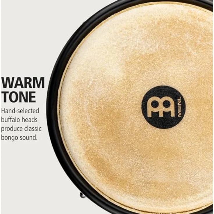 Meinl Headliner Bongos HB100NT, 6 3/4" + 8", Handselektierte Büffelfelle, Rutschfest, Natural #NT – Bild 3