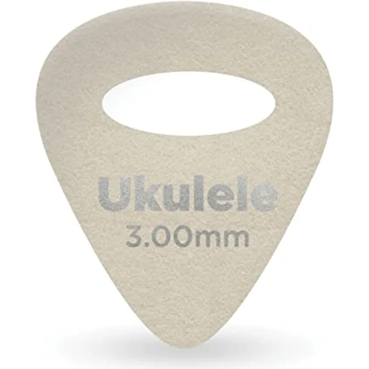 Daddario 1FLT9-04 Ukulele Felt Picks, Plektrum Set 4 Stück, 3,00mm dick, Filz für warmen Ton, elipsenförmiges Loch für Grip und Flexibilität