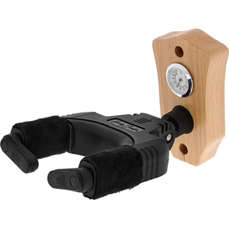 Harley Benton GW-Lock Humidity, Wandhalter für E-Gitarren und Bässe mit Feuchtigkeitsmesser und beweglichem Einhängesystem