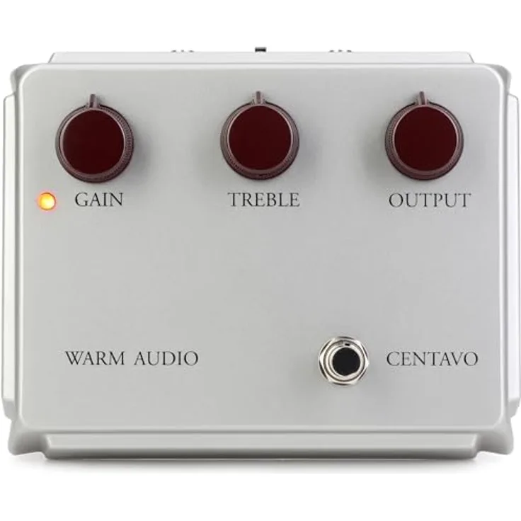 Warm Audio Centavo Limited Edition Silver, Verzerrer Pedal für Gitarren mit hochwertiger Verarbeitung und ausgewählten Materialien