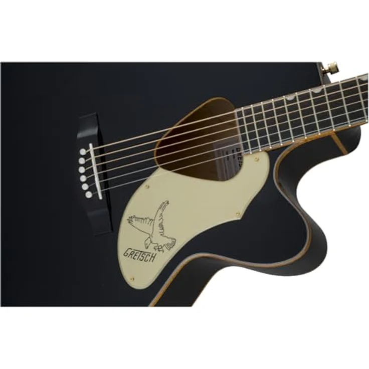 Gretsch G5022CBFE Rancher Falcon Jumbo, Westerngitarre mit massiver Fichtendecke, Ahornboden, mahagonihals, Palisandergriffbrett, Cutaway, Farbe: Black – Bild 6