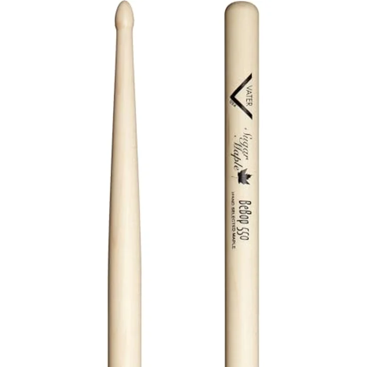 Vater Sugar Maple Bebop 550, Drumsticks aus Sugar Maple Holz mit Quick Taper und Small Tip, 16" Länge, 0,55" Durchmesser – Bild 1