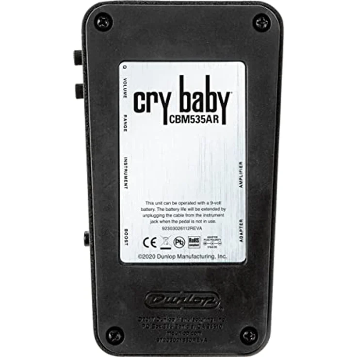 Jim Dunlop DUNLOP CryBaby Standard MDU Gitarren-Effektgerät Pedal CBM535AR, WahWah-Pedal mit einzigartigem Klangcharakter – Bild 2