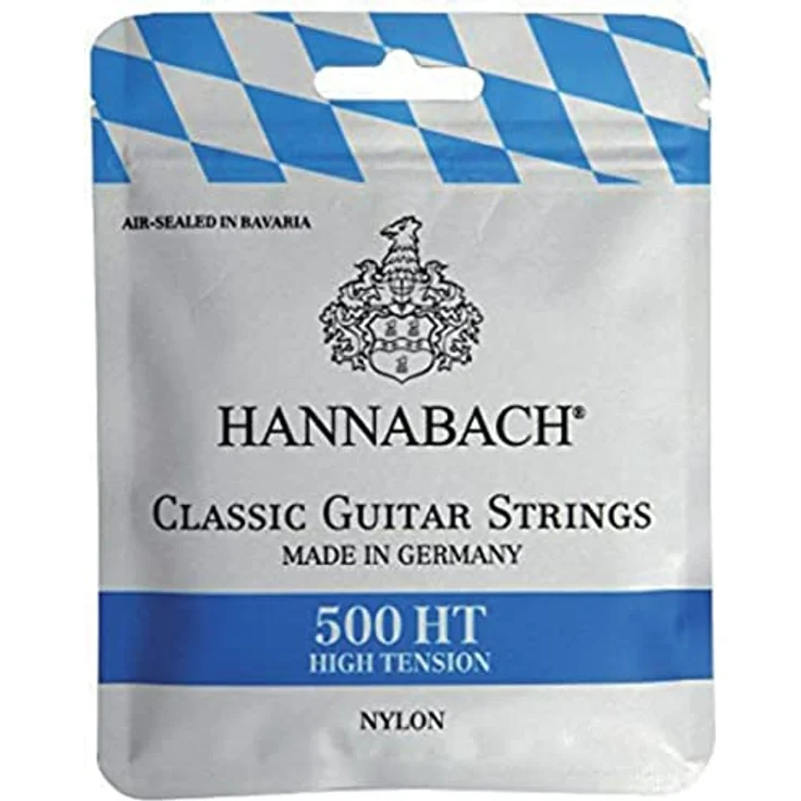 Hannabach 500HT Saiten für Klassikgitarre, High Tension, Nylon und versilberter Kupferdraht, nickelfrei – Bild 1