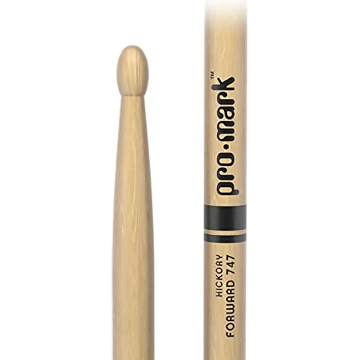 Pro Mark TX747W Classic Forward 747, Hickory Drumsticks mit ovalem Holzkopf, Länge: 41,27 cm, Durchmesser: 1,40 cm – Bild 2