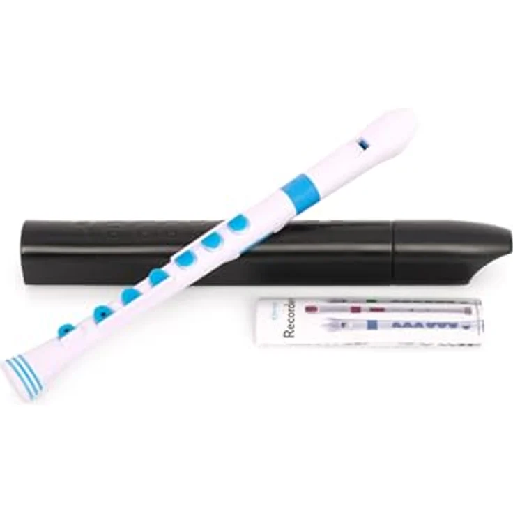 Nuvo Recorder+ Baroque white-blue, Sopranblockflöte in C mit Barocker Griffweise, TÜV geprüfter Leicht-Polymer Korpus und abnehmbaren Farbringen – Bild 5