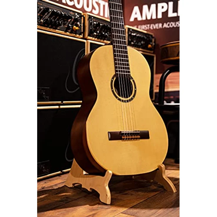 Ortega OWGS-2, Gitarrenständer aus Holz mit Gummiauflagen, geeignet für Akustikgitarren, nicht für Nitrolack-Gitarren – Bild 2