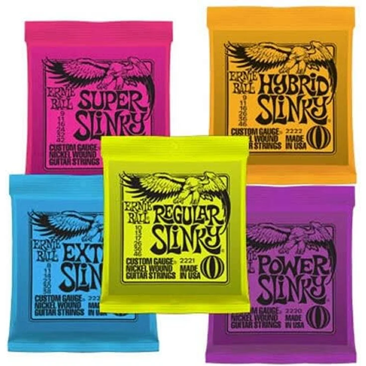 Ernie Ball Mighty Slinky Nickelwound E-Gitarrensaiten, Stärke 8.5-40, heller und ausgewogener Ton, Element Shield-Verpackung für frische Saiten – Bild 3